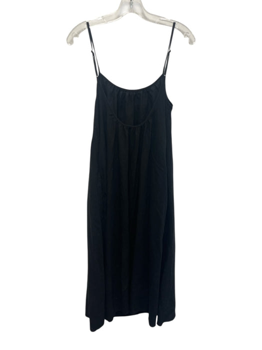 The Group Size XS Black Linen Blend trapeze Pockets Maxi Dress Black / XS