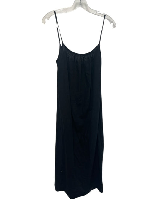 The Group Size XS Black Linen Blend trapeze Pockets Maxi Dress Black / XS