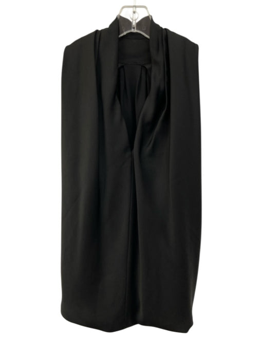 Simkhai Size 2 Black Acetate Blend Draped Detail Cape Sleeveless Top Black / 2