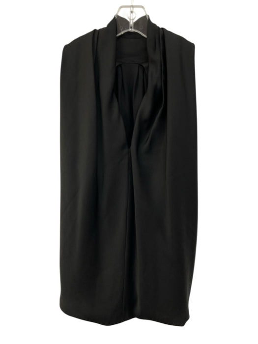 Simkhai Size 2 Black Acetate Blend Draped Detail Cape Sleeveless Top Black / 2