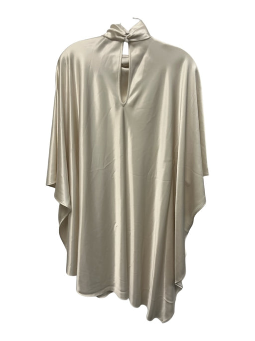 Ten Aritzia Size S Ivory White Acetate Blend Satin Mock Neck Mini Dress Ivory White / S
