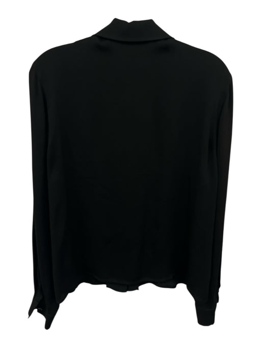Contraire Louis Feraud Size S Black Semi Sheer Long Sleeve Button Down Top Black / S