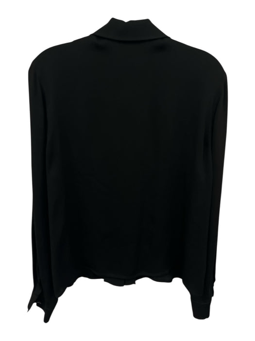 Contraire Louis Feraud Size S Black Semi Sheer Long Sleeve Button Down Top Black / S