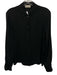 Contraire Louis Feraud Size S Black Semi Sheer Long Sleeve Button Down Top Black / S