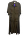 Flannel Size 2 Brown Silk Chiffon Button Down pintucked pockets Maxi Dress Brown / 2