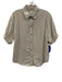 Denim Forum Size S Cream Cotton Cuffed Short Sleeve Button Down Top Cream / S