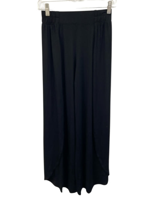 Coolibar Size XS Black Modal Blend Wrap Elastic Waist Wide Leg Pants Black / XS