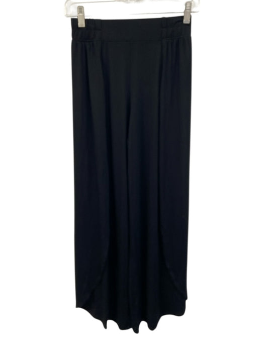 Coolibar Size XS Black Modal Blend Wrap Elastic Waist Wide Leg Pants Black / XS