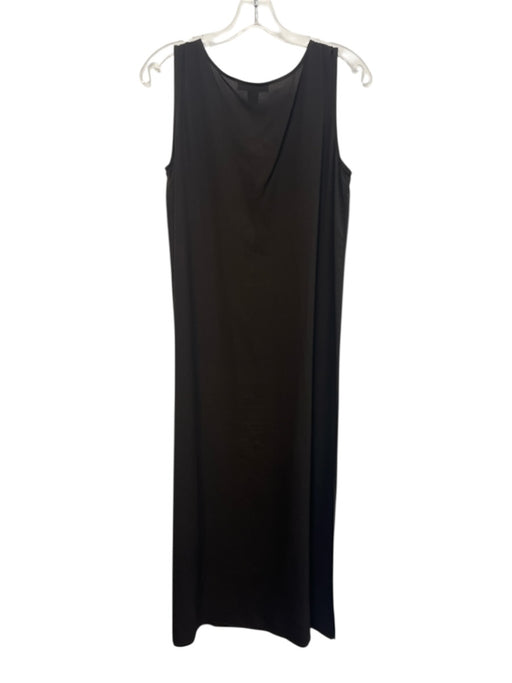 Harari Size S Olive Green Silk V Neck Split Hem Maxi Dress Olive Green / S