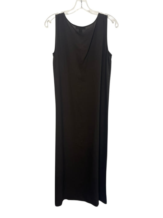 Harari Size S Olive Green Silk V Neck Split Hem Maxi Dress Olive Green / S