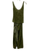 Cortana Size 38 Green Silk Abstract Sleeveless High Low Top Green / 38