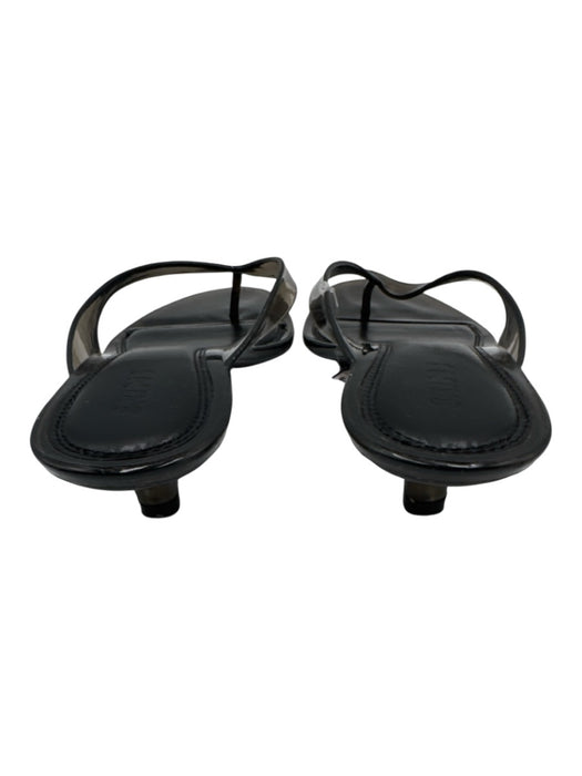 SKIMS Shoe Size 41 Black Rubber Translucent Thong Kitten Heel Sandals Black / 41