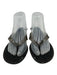 SKIMS Shoe Size 41 Black Rubber Translucent Thong Kitten Heel Sandals Black / 41
