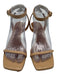 Malone Souliers Shoe Size 39.5 Tan Brown Leather Ankle Strap Square Toe Sandals Tan Brown / 39.5