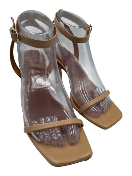 Malone Souliers Shoe Size 39.5 Tan Brown Leather Ankle Strap Square Toe Sandals Tan Brown / 39.5