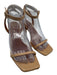 Malone Souliers Shoe Size 39.5 Tan Brown Leather Ankle Strap Square Toe Sandals Tan Brown / 39.5