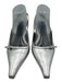 aeyde Shoe Size 40 Silver Leather Pointed Toe Buckle Kitten Heel Pumps Silver / 40