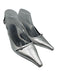 aeyde Shoe Size 40 Silver Leather Pointed Toe Buckle Kitten Heel Pumps Silver / 40