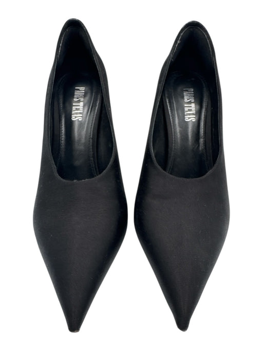 Paris Texas Shoe Size 41 Black Satin High Heel Pointed Toe Pumps Black / 41