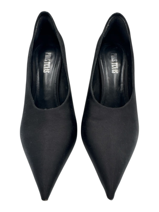 Paris Texas Shoe Size 41 Black Satin High Heel Pointed Toe Pumps Black / 41