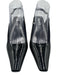 Versace Shoe Size 40 Black Patent Leather Gold Tone Hardware Metal Heel Pumps Black / 40