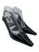Versace Shoe Size 40 Black Patent Leather Gold Tone Hardware Metal Heel Pumps Black / 40