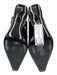Versace Shoe Size 40 Black Patent Leather Gold Tone Hardware Metal Heel Pumps Black / 40