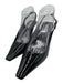 Versace Shoe Size 40 Black Patent Leather Gold Tone Hardware Metal Heel Pumps Black / 40