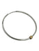 IVI Los Angeles Silver & Gold Rhodium Plated cube detail Seamless Hoop Earrings Silver & Gold