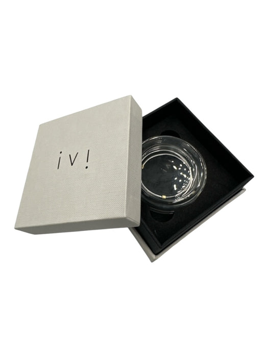 IVI Los Angeles Silver & Gold Rhodium Plated cube detail Seamless Hoop Earrings Silver & Gold