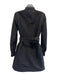 Tom Ford Size L Black Cotton & Silk Button Front Long Sleeve Collar Dress Black / L