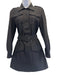Tom Ford Size L Black Cotton & Silk Button Front Long Sleeve Collar Dress Black / L
