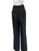 Heirlome Size 2 Black Wool & Silk Trouser Mid Rise Zip Fly Straight Pants Black / 2
