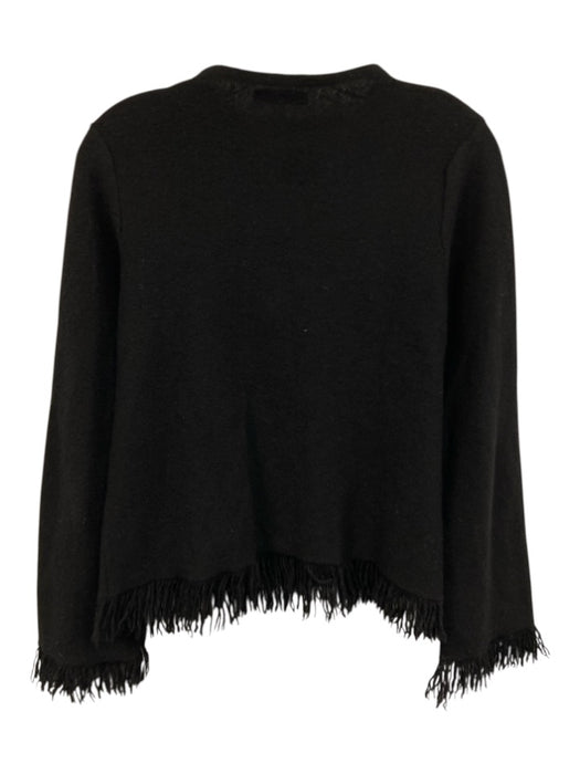 Aqua Size M Black Cashmere Long Sleeve Tassles Sweater Black / M
