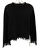 Aqua Size M Black Cashmere Long Sleeve Tassles Sweater Black / M
