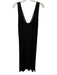 Natori Size M Black Sleeveless Lace Detail Nacre Buttons Nightgown Dress Black / M