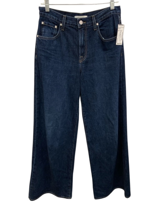 TWP Size 25 Dark Wash Cotton Mid Rise Zip Fly Wide Leg Jeans Dark Wash / 25