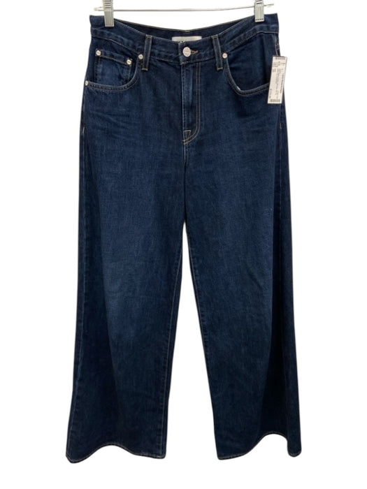 TWP Size 25 Dark Wash Cotton Mid Rise Zip Fly Wide Leg Jeans Dark Wash / 25