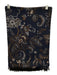 Devred navy, brown, multi Wool Slim Floral Fringe Tassel scarf navy, brown, multi