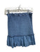 Veronica Beard Size 2 Light Wash Cotton Blend Smocked Drop Waist Ruffle Skirt Light Wash / 2