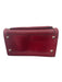 Henri Bendel Red Pebbled Leather 2 Handles Zip Close Gold Hardware Bag Red / M