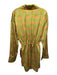 Show Me Your Mumu Size S Green & Orange Polyester Printed Wrap Long Sleeve Dress Green & Orange / S