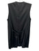 Elizabeth & James Size 4 Black Viscose Blend Sleeveless Satin One Button Vest Black / 4