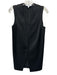 Elizabeth & James Size 4 Black Viscose Blend Sleeveless Satin One Button Vest Black / 4