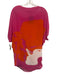 Cedric Brown Size One Size Pink & Orange Silk Abstract Print Tie Waist Top Pink & Orange / One Size