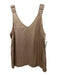 Nation Size S Light Brown Rayon Satin Sleeveless Top Light Brown / S