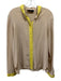Wes Gordon Size 10 Tan & Yellow Silk Lace Accents Snap Button long skirt Top Tan & Yellow / 10