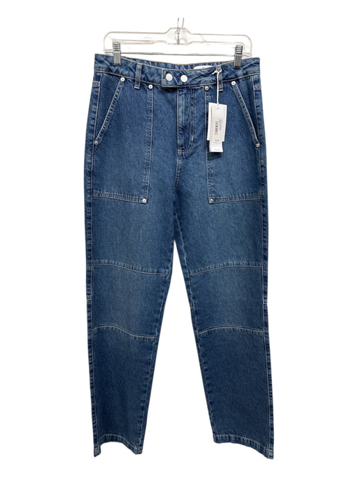 Adriano Goldschmied Size 27 Blue Wash Cotton Zip & Button Straight Relaxed Jeans Blue Wash / 27