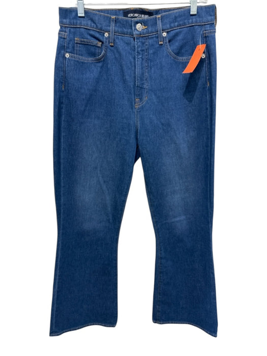 Veronica Beard Jeans Size 30 Dark Wash Cotton Blend Denim High Rise Flare Jeans Dark Wash / 30