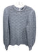 J Crew Size M Light Blue Polyamide Blend Open Knit Oval Detail Sweater Light Blue / M